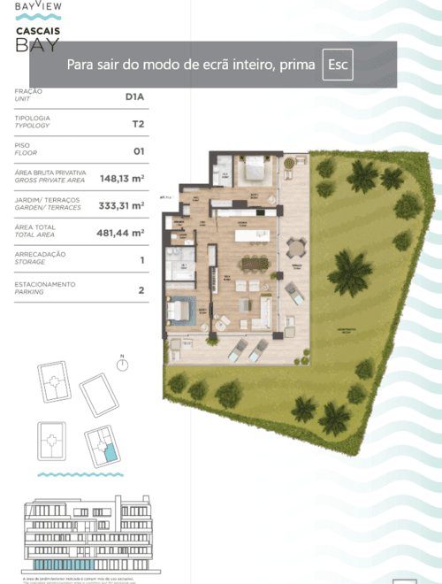 PF41911 - Apartamento T2 com jardim, Cascais - Imagem 5